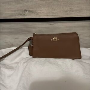 Coach small brown wristlet